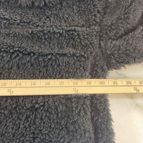 BDG Urban Outfitters Teddy Coat Jacket Women Small Black Zip Up Cropped Fuzzy - Picture 8 of 10